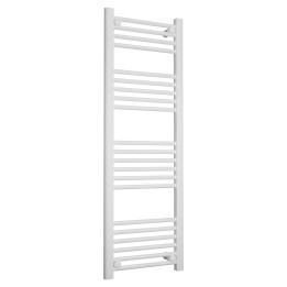 400mm (w) x 1200mm (h) Straight White Towel Rail
