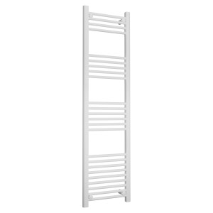 400mm (w) x 1500mm (h) Straight White Towel Rail