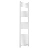400mm (w) x 1800mm (h) Straight White Towel Rail