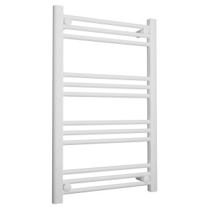 500mm (w) x 800mm (h) Straight White Towel Rail