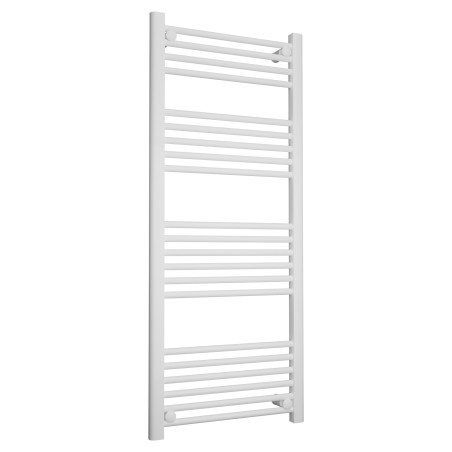 500mm (w) x 1200mm (h) Straight White Towel Rail