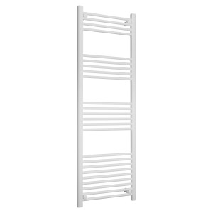500mm (w) x 1500mm (h) Straight White Towel Rail