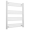 600mm (w) x 800mm (h) Straight White Towel Rail