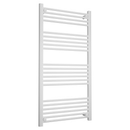 600mm (w) x 1200mm (h) Straight White Towel Rail