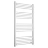 600mm (w) x 1200mm (h) Straight White Towel Rail