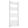 600mm (w) x 1500mm (h) Straight White Towel Rail