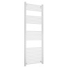 600mm (w) x 1800mm (h) Straight White Towel Rail