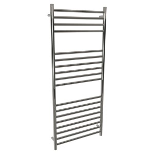 600mm (w) x 1400mm (h) Polished Straight Stainless Steel Towel Rail