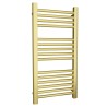 400mm (w)  x 800mm (h) Straight Brushed Brass Towel Rail