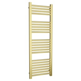 400mm (w)  x 1200mm (h) Straight Brushed Brass Towel Rail