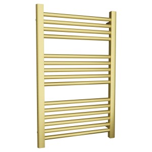 500mm (w)  x 800mm (h) Straight Brushed Brass Towel Rail