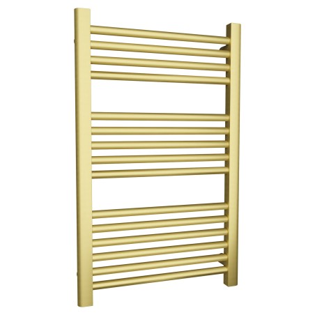 500mm (w)  x 800mm (h) Straight Brushed Brass Towel Rail