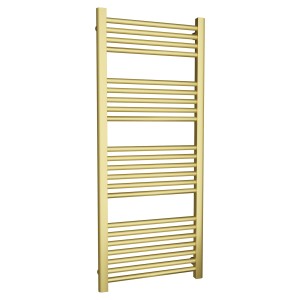 500mm (w)  x 1200mm (h) Straight Brushed Brass Towel Rail