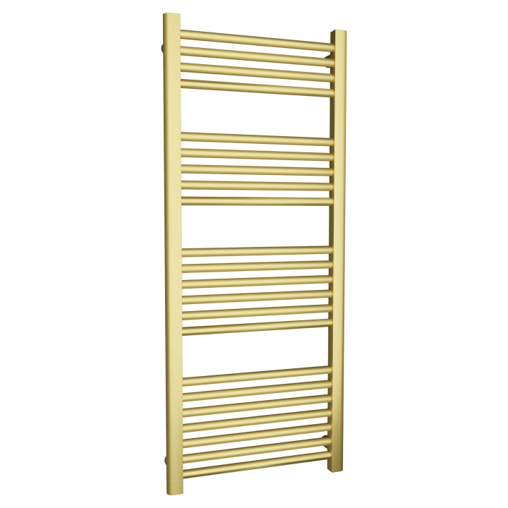 500mm (w)  x 1200mm (h) Straight Brushed Brass Towel Rail