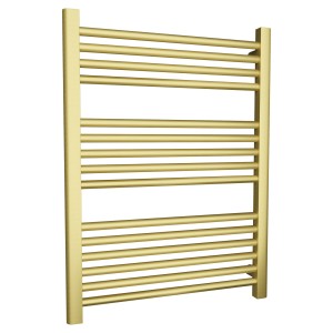 600mm (w)  x 800mm (h) Straight Brushed Brass Towel Rail