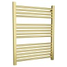 600mm (w)  x 800mm (h) Straight Brushed Brass Towel Rail
