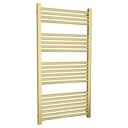 600mm (w)  x 1200mm (h) Straight Brushed Brass Towel Rail