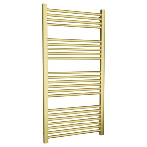 600mm (w)  x 1200mm (h) Straight Brushed Brass Towel Rail