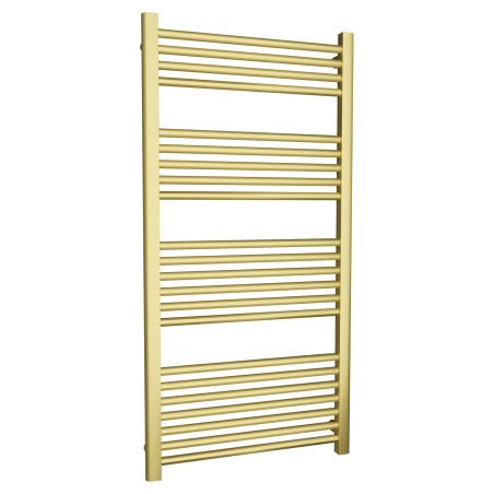 600mm (w)  x 1200mm (h) Straight Brushed Brass Towel Rail