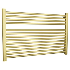 900mm (w)  x 600mm (h) Straight Brushed Brass Towel Rail
