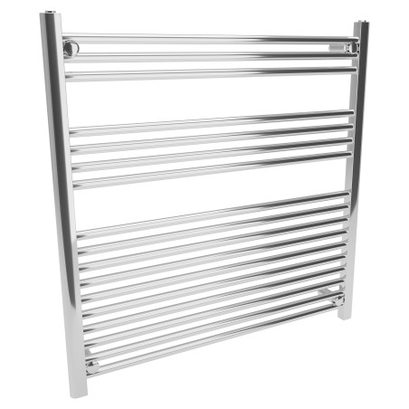 900mm (w) x 900mm (h) Straight Chrome Heated Towel Rail
