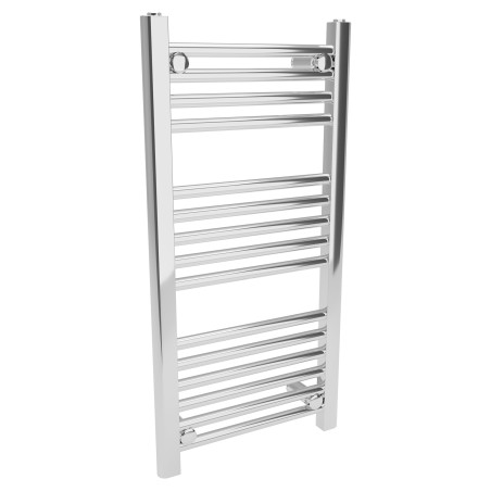 400mm (w)  x 800mm (h) Straight Chrome Heated Towel Rail