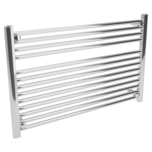 900mm (w)  x 600mm (h) Straight Chrome Towel Rail