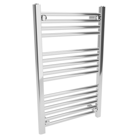 500mm (w) x 800mm (h) Straight Chrome Heated Towel Rail