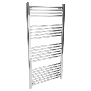 600mm (w)  x 1200mm (h) Straight Chrome Towel Rail