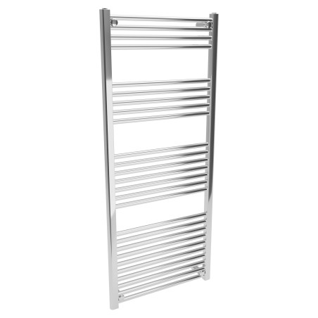 600mm (w) x 1400mm (h) Straight Chrome Heated Towel Rail
