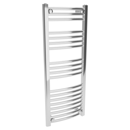 400mm (w)  x 1000mm (h) Curved Chrome Heated Towel Rail
