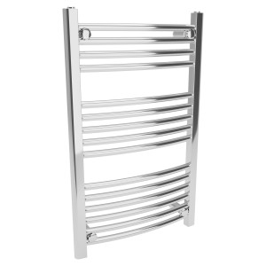 500mm (w) x 800mm (h) Curved Chrome Towel Rail