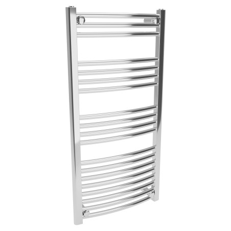 500mm (w)  x 1000mm (h) Curved Chrome Towel Rail