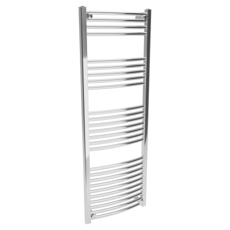 500mm (w)  x 1400mm (h) Curved Chrome Heated Towel Rail