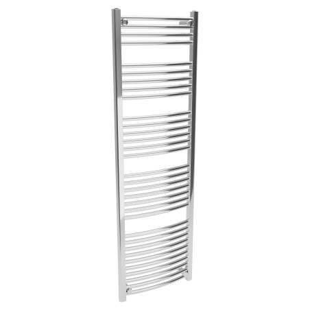 500mm (w)  x 1600mm (h) Curved Chrome Heated Towel Rail