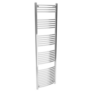 500mm (w)  x 1800mm (h) Curved Chrome Towel Rail