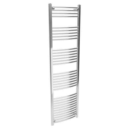 500mm (w)  x 1800mm (h) Curved Chrome Heated Towel Rail