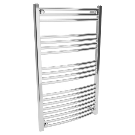 600mm (w)  x 1000mm (h) Curved Chrome Towel Rail