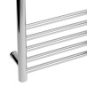 500mm (w) x 900mm (h) Tubo Polished Stainless Steel Dry Electric Towel Rail (In-Built Controller)