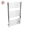 500mm (w) x 900mm (h) Tubo Polished Stainless Steel Dry Electric Towel Rail (In-Built Controller)