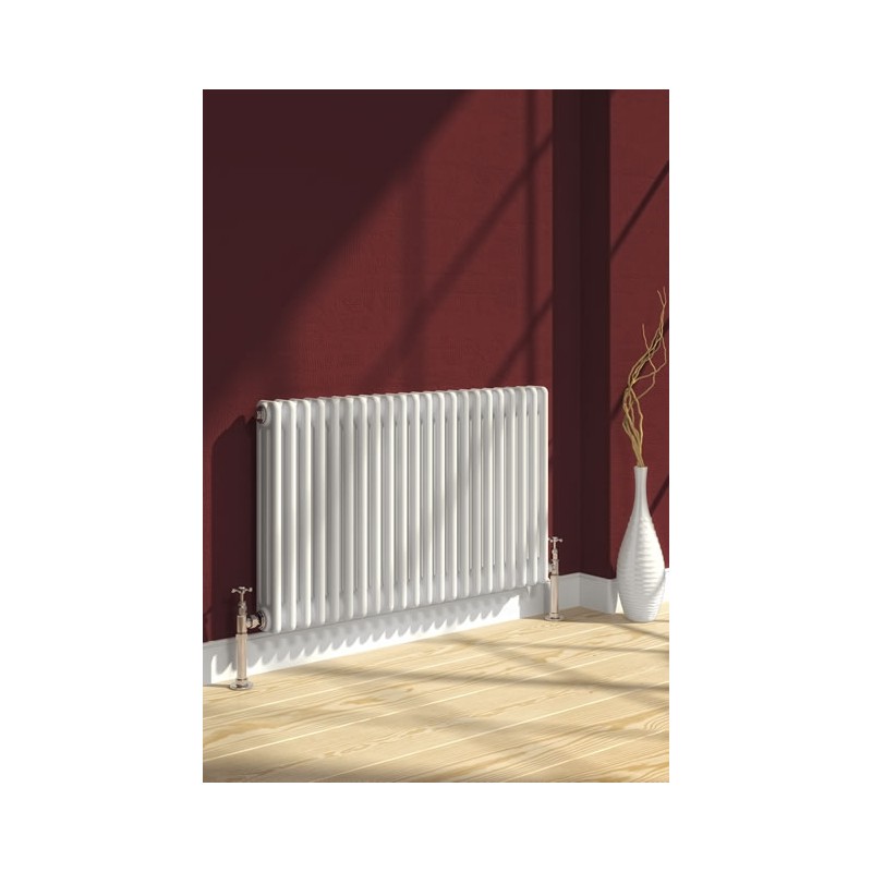 "Korona" 3 Column White Horizontal Radiators (18 Sizes)