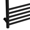 400mm (w) x 800mm (h) Tubo Matt Black Stainless Steel Dry Electric Towel Rail (In-Built Controller)