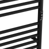 500mm (w) x 900mm (h) Tubo Matt Black Stainless Steel Dry Electric Towel Rail (In-Built Controller)
