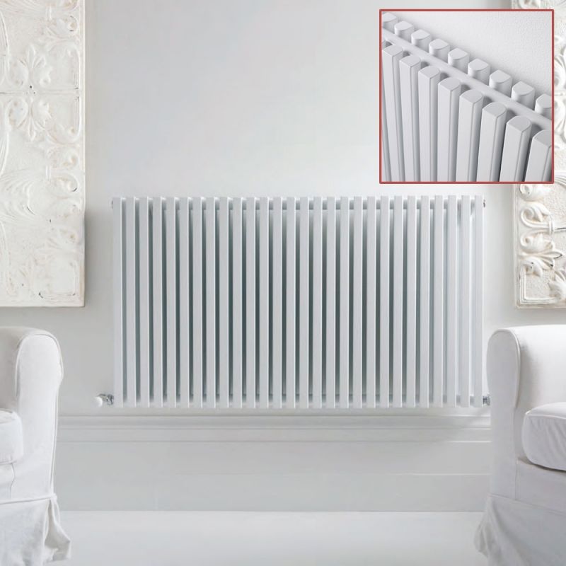 D Line Radiator Ultraheat Klon White D-Profile Double Horizontal Radiators