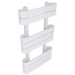 500mm (w) x 850mm (h) Barlo White Oval Tube Towel Rail