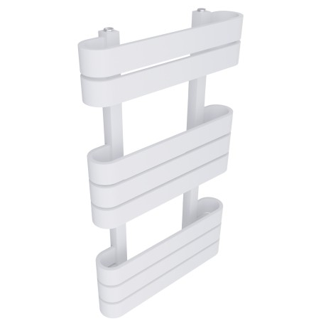 500mm (w) x 850mm (h) Barlo White Oval Tube Towel Rail