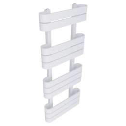 500mm (w) x 1200mm (h) Barlo White Oval Tube Towel Rail