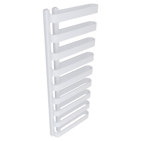 500mm (w) x 1300mm (h) Barlo White Oval Tube Towel Rail