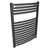 600mm (w) x 800mm (h) Ellipse Black Heated Towel Rail