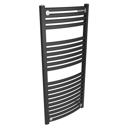 500mm (w) x 1100mm (h) Ellipse Black Heated Towel Rail